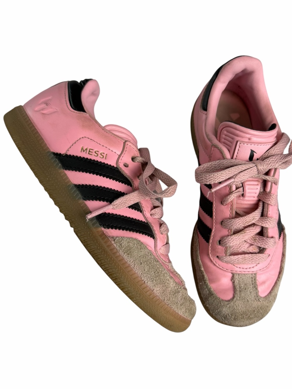 Adidas Samba Messi pink Black gum
Sole indoor soccer Sneakers kids size 2
